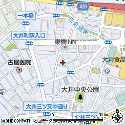 パークジャパン大井第６駐車場周辺の地図