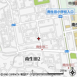 神奈川県川崎市多摩区南生田2丁目9-2周辺の地図