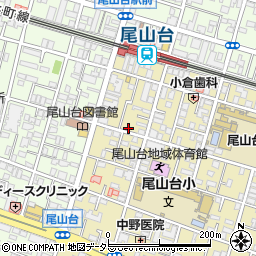 尾山台公園トイレ周辺の地図
