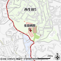 生田病院（新光会）周辺の地図
