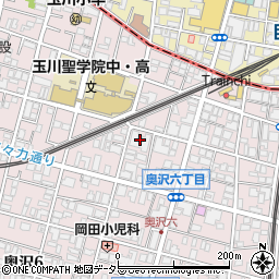 東京都世田谷区奥沢6丁目30周辺の地図