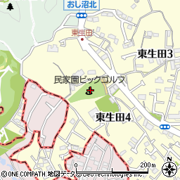 神奈川県川崎市多摩区東生田4丁目4周辺の地図