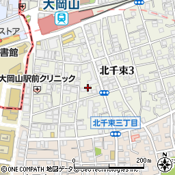 東京都大田区北千束3丁目周辺の地図
