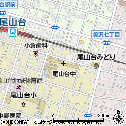 世田谷区立尾山台中学校周辺の地図