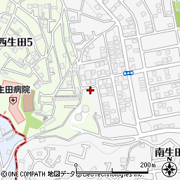 神奈川県川崎市多摩区南生田2丁目14-2周辺の地図