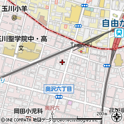 東京都世田谷区奥沢6丁目33周辺の地図