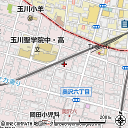 東京都世田谷区奥沢6丁目32周辺の地図