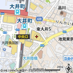 西友大井町店周辺の地図