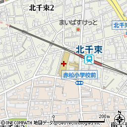 大田区役所　特別出張所千束周辺の地図