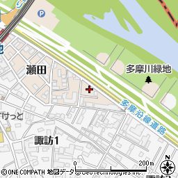 リバーサイド瀬田周辺の地図