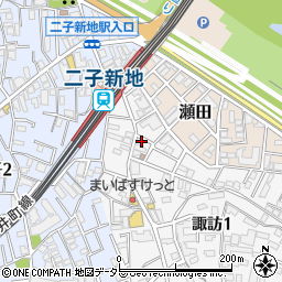 キッチンオリジン　二子新地店周辺の地図