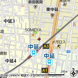 ソネット中延周辺の地図