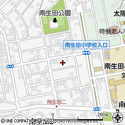神奈川県川崎市多摩区南生田2丁目6周辺の地図