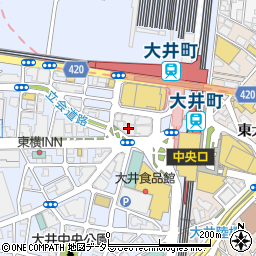 城南信用金庫大井支店周辺の地図