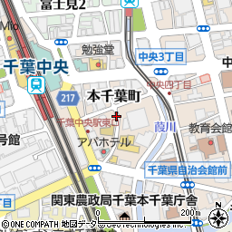 千葉県千葉市中央区本千葉町周辺の地図