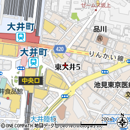 北海道料理 藤半 大井町店周辺の地図
