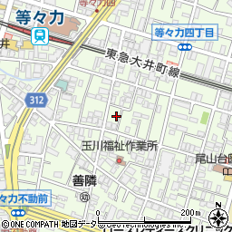 東京都世田谷区等々力2丁目周辺の地図