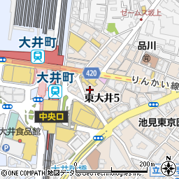 センチュリープラチナマンション大井町周辺の地図
