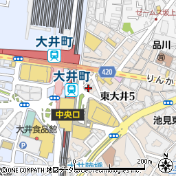 大衆ホルモン肉力屋大井町東口店周辺の地図