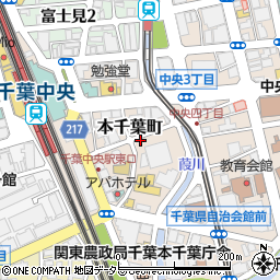 千葉県千葉市中央区本千葉町9-2周辺の地図