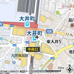 大井町駅東口公衆トイレ周辺の地図