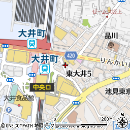 ゆで太郎 大井町店周辺の地図