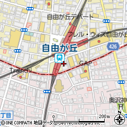 江戸前 びっくり寿司 自由が丘1号店周辺の地図