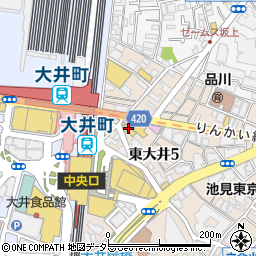 炭火と酒 竹蔵 大井町店周辺の地図