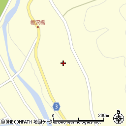 岐阜県中津川市川上森平周辺の地図