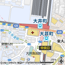 イトーヨーカドー大井町店地下駐車場周辺の地図