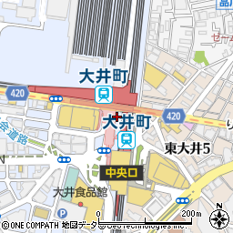 牛八大井町店周辺の地図