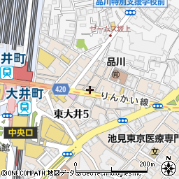 松屋大井町店周辺の地図