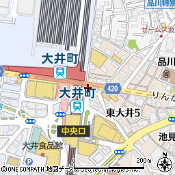 大井町駅東口周辺の地図