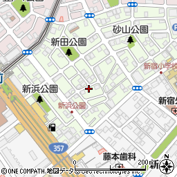 新砂公園周辺の地図