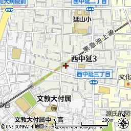 東京都品川区西中延3丁目周辺の地図