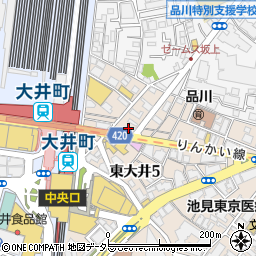 武蔵家 大井町店周辺の地図
