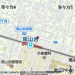 尾山台駅周辺の地図