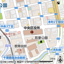 千葉県千葉市中央区周辺の地図