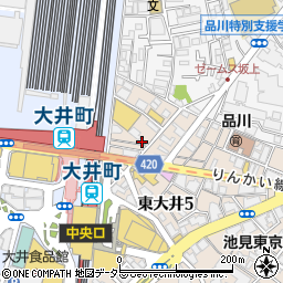 うな串焼鳥う福 大井町店周辺の地図