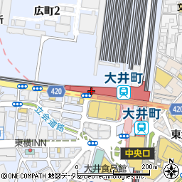 越後つけ麺維新 大井町店周辺の地図