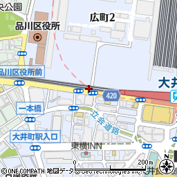 ハッシュパピー大井町店周辺の地図