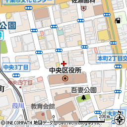 千葉県千葉市中央区中央3丁目周辺の地図