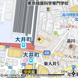 肉のハナマサ大井町店周辺の地図
