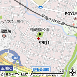東京都世田谷区中町1丁目周辺の地図