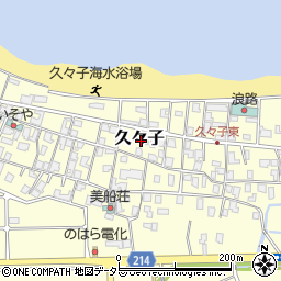福井県三方郡美浜町久々子周辺の地図