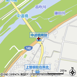 中道橋周辺の地図