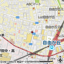 横浜銀行自由が丘支店 ＡＴＭ周辺の地図