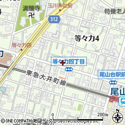 東京都世田谷区等々力4丁目8周辺の地図