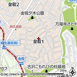〒215-0006 神奈川県川崎市麻生区金程の地図