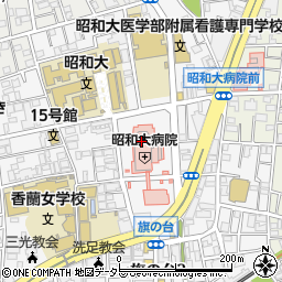 昭和大学医学部　第一生理学教室周辺の地図